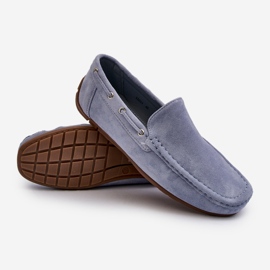 Mocassins Slip-On En Daim Pour Homme Bleu Rayan 4