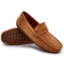 Mocassins en daim camel Wesley pour hommes brun 5