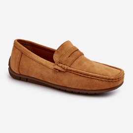Mocassins en daim camel Wesley pour hommes brun 3