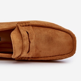 Mocassins en daim camel Wesley pour hommes brun 4