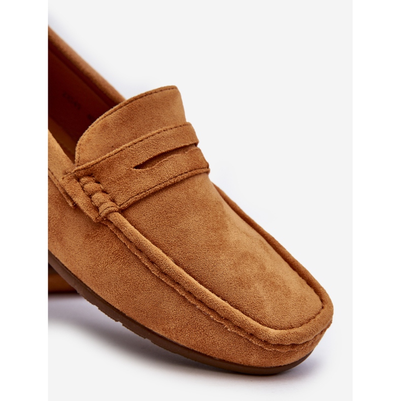 Mocassins en daim camel Wesley pour hommes brun 2