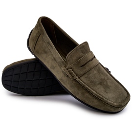 Mocassins Homme En Daim Vert Foncé Wesley 8