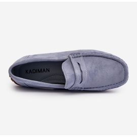 Mocassins en daim Wesley homme de coloris bleu 3