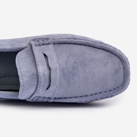 Mocassins en daim Wesley homme de coloris bleu 4