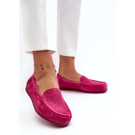 Mocassins Femme Daim Fuchsia S.Barski LR755 rose 3
