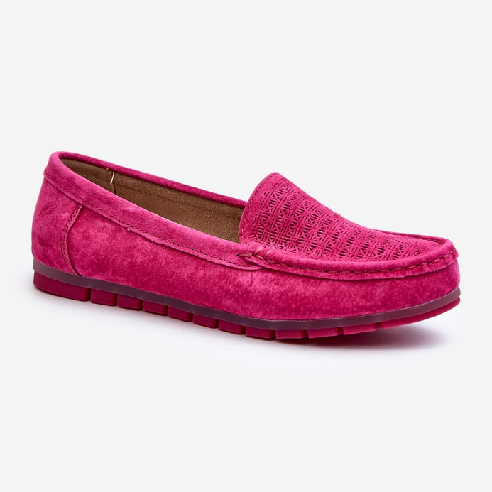 Mocassins Femme Daim Fuchsia S.Barski LR755 rose 1