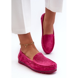 Mocassins Femme Daim Fuchsia S.Barski LR755 rose 4