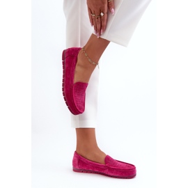 Mocassins Femme Daim Fuchsia S.Barski LR755 rose 6