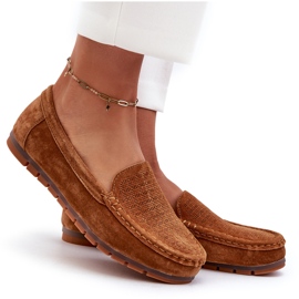 Mocassins Femme Daim Camel S.Barski LR755 brun 8