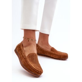 Mocassins Femme Daim Camel S.Barski LR755 brun 3