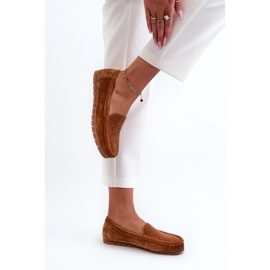 Mocassins Femme Daim Camel S.Barski LR755 brun 6