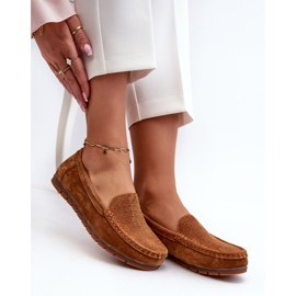 Mocassins Femme Daim Camel S.Barski LR755 brun 7