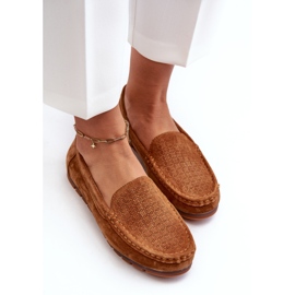 Mocassins Femme Daim Camel S.Barski LR755 brun 5