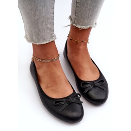 Day-Vine Ballerines en cuir écologique avec nœud, noir le noir 3