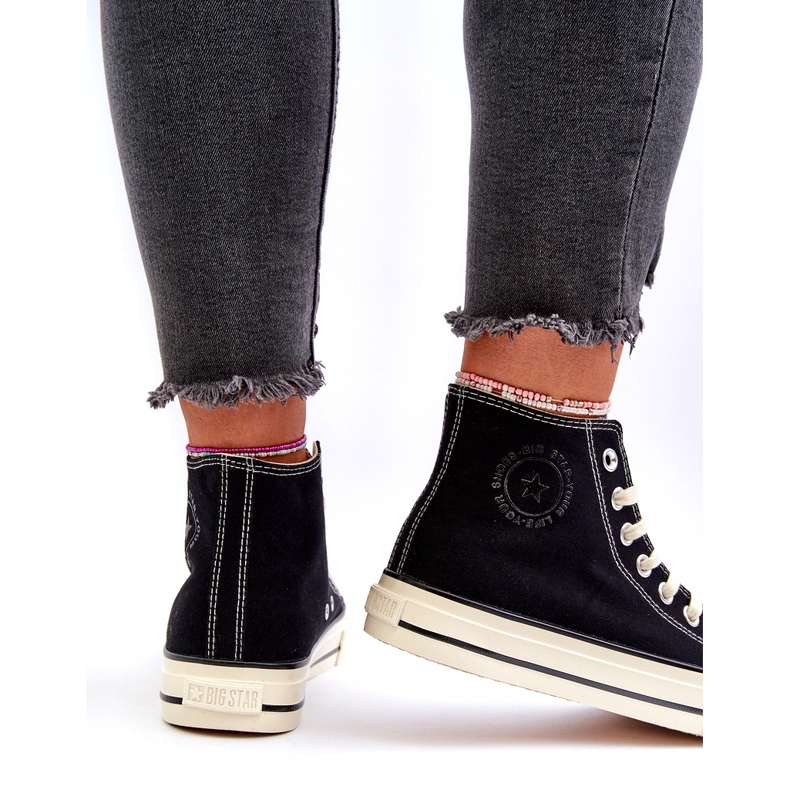 Baskets hautes pour femmes Big Star NN274283 noir 4