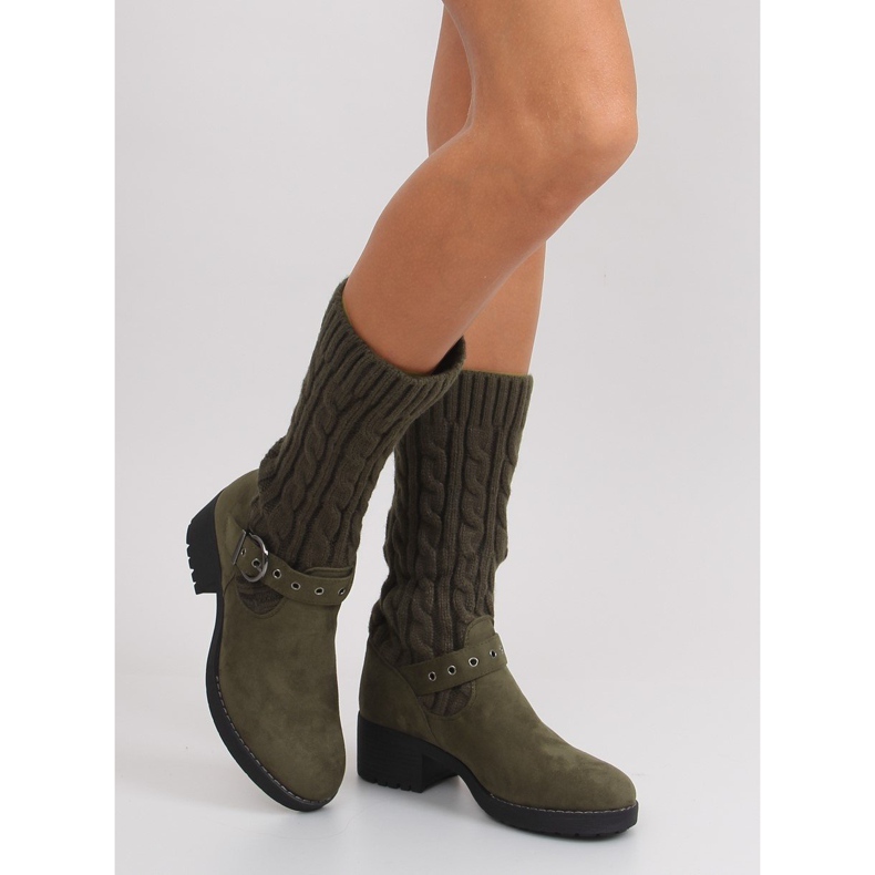 Bottes en laine NC109 vert 2