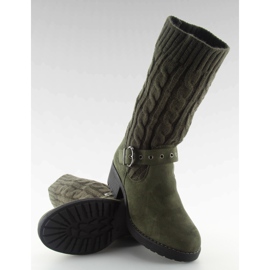 Bottes en laine NC109 vert 5