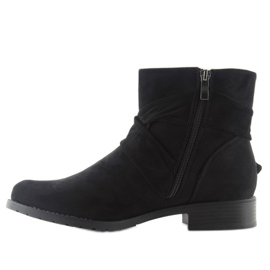 Bottines En Daim Avec Un Nœud B7713 Noir le noir 5