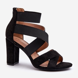 Sandales À Talons Hauts Pour Femmes Avec Lanières Noir Obissa le noir 1