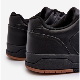 Baskets pour hommes en cuir écologique noir Radikalle le noir 2