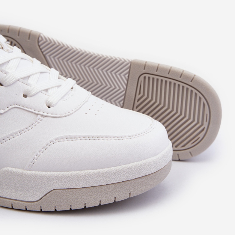 Baskets pour hommes en cuir écologique blanc Radikalle 2