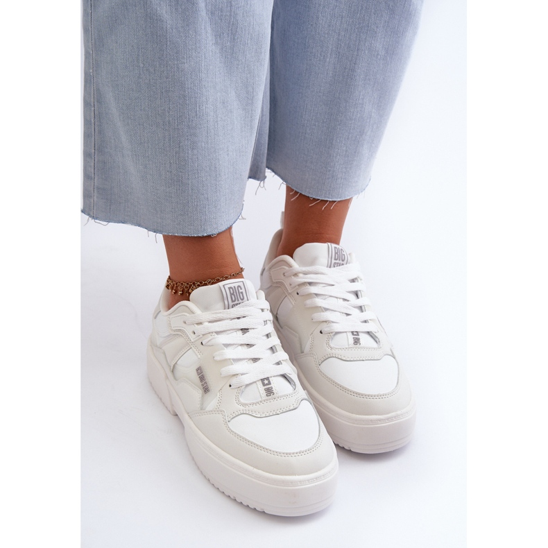 Baskets Big Star pour femmes NN274357 Système de mousse à mémoire de forme Blanc blanche 1