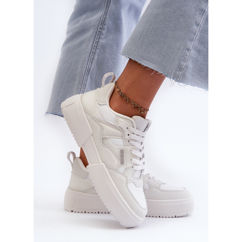 Baskets Big Star pour femmes NN274357 Système de mousse à mémoire de forme Blanc blanche 2