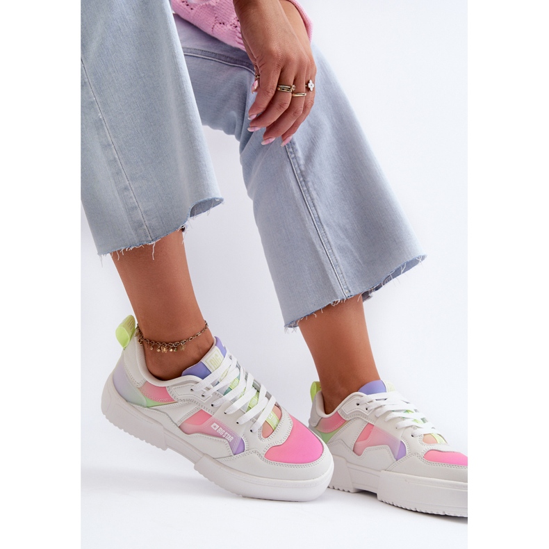 Baskets Big Star pour femmes NN274359 système de mousse à mémoire de forme multicolore blanc 1