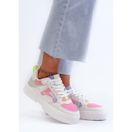 Baskets Big Star pour femmes NN274359 système de mousse à mémoire de forme multicolore blanche 3