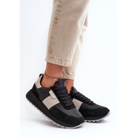 Baskets pour femmes sur la plateforme Big Star NN274502 système de mousse à mémoire de forme noir 2