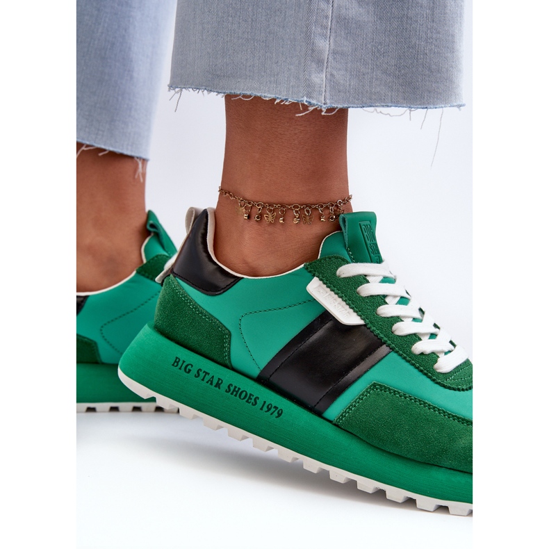 Baskets à plateforme pour femmes Big Star NN274501 système de mousse à mémoire de forme vert 1