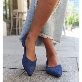Ballerines Mays à bout pointu bleu 2