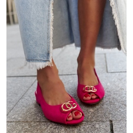 Sandales semelle intérieure en cuir Warda rose 1