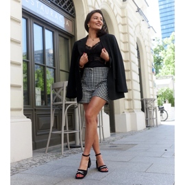 Sandales blocs avec semelle intérieure en cuir Rihab noir 1