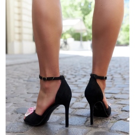 Sandales à talons hauts avec semelle intérieure en cuir Rasheda le noir 4