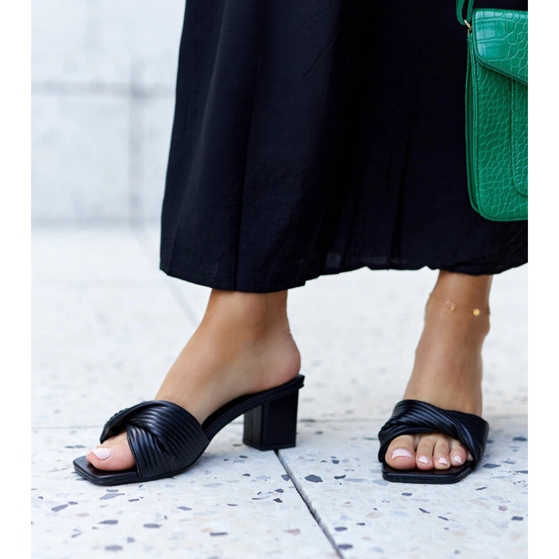 Tongs à talons Batari noires le noir 1