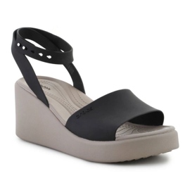 Crocs Brooklyn Sandales compensées à bride de cheville 209406-07H noir 1