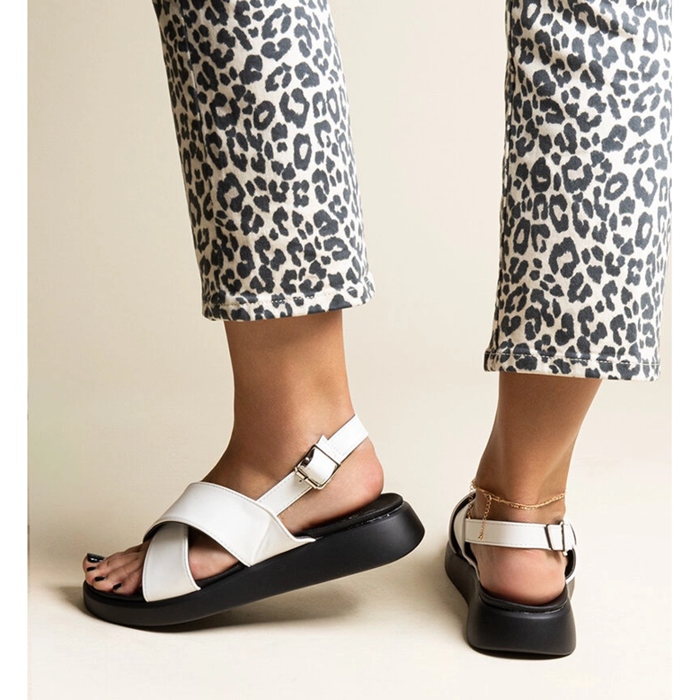 Sandales à plateforme Burnet blanches 1