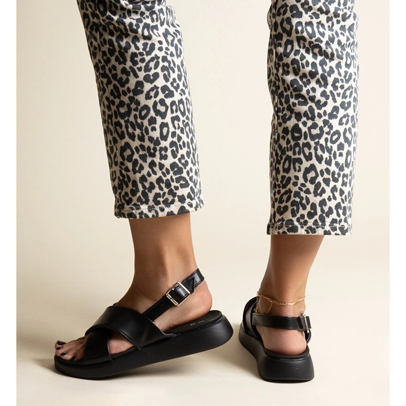 Sandales à plateforme Burnet noires le noir 1