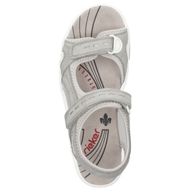 Sandales de sport confortables pour femmes avec velcro, gris Rieker 68866-40 2 Sandales de sport confortables pour femmes avec velcro, gris Rieker 68866-40 2
