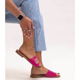 Tongs rose foncé avec boucle d'Almeita 1