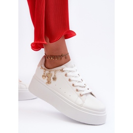 Baskets à plateforme et pendentifs pour femme, blanc Tivissa 1