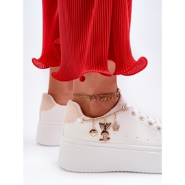Baskets à plateforme et pendentifs pour femme, blanc Tivissa 2