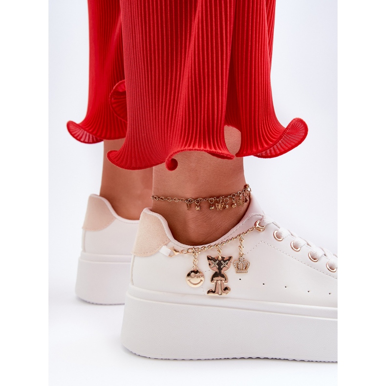 Baskets à plateforme et pendentifs pour femme, blanc Tivissa 2