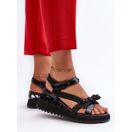 S.Barski Sandales Femme Avec Noeud D&A CR956 Noir le noir 2 S.Barski Sandales Femme Avec Noeud D&A CR956 Noir le noir 2