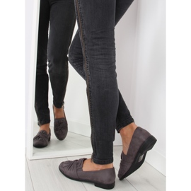 Mocassins pour femme avec un nœud gris gris 2 Mocassins pour femme avec un nœud gris gris 2