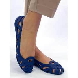 Meliski Ballerines ajourées Chassa Marine bleu 2