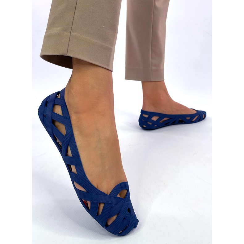Meliski Ballerines ajourées Chassa Marine bleu 1