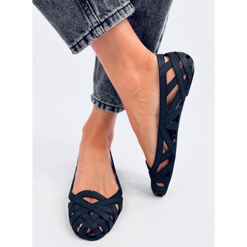 Meliski Chassa Ballerines ajourées noires le noir 1