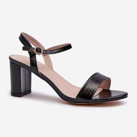 Sandales noires à talons hauts Glindra 1